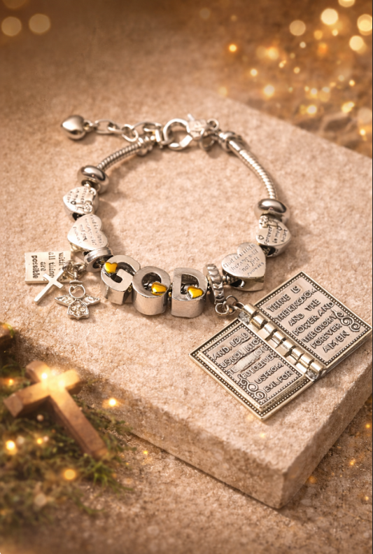 CrossDawn™ – Faith & Protection Charm Bracelet